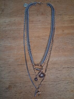 Egdy Silver/Gold Chain Pendant Necklace - Women's Jewelry